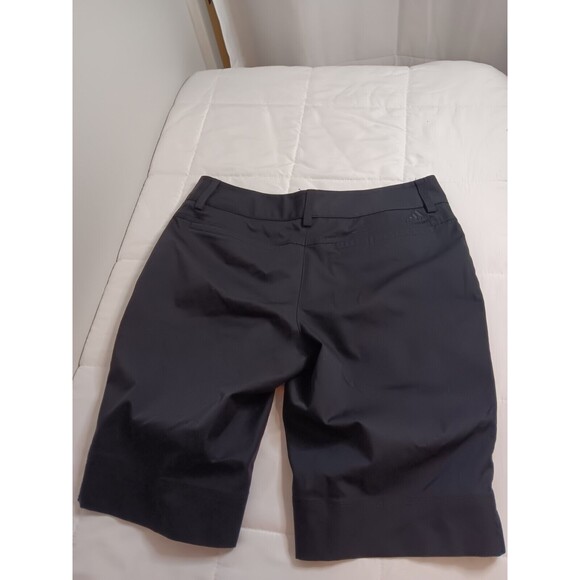 Adidas Climalite Women's Size 4 Solid Black Polyester Bermuda Golf Shorts - Picture 4 of 6